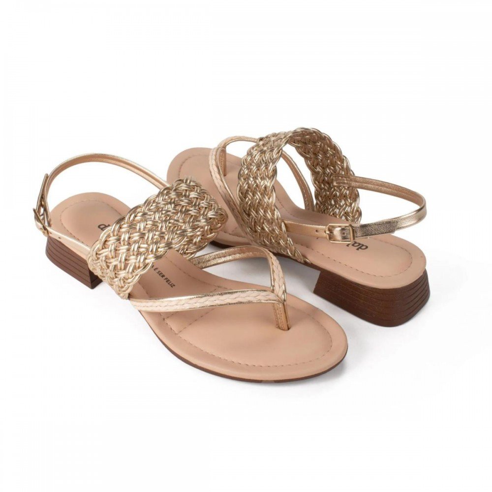 Sandalia Dakota Y9483 Saltinho Feminino Bege 5
