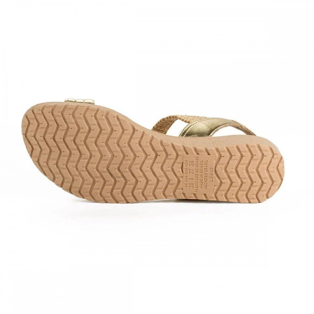 Sandalia Campesí Ce161 Papete Feminino Dourado 7
