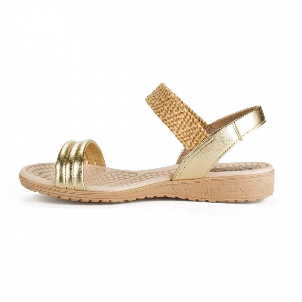 Sandalia Campesí Ce161 Papete Feminino Dourado 2