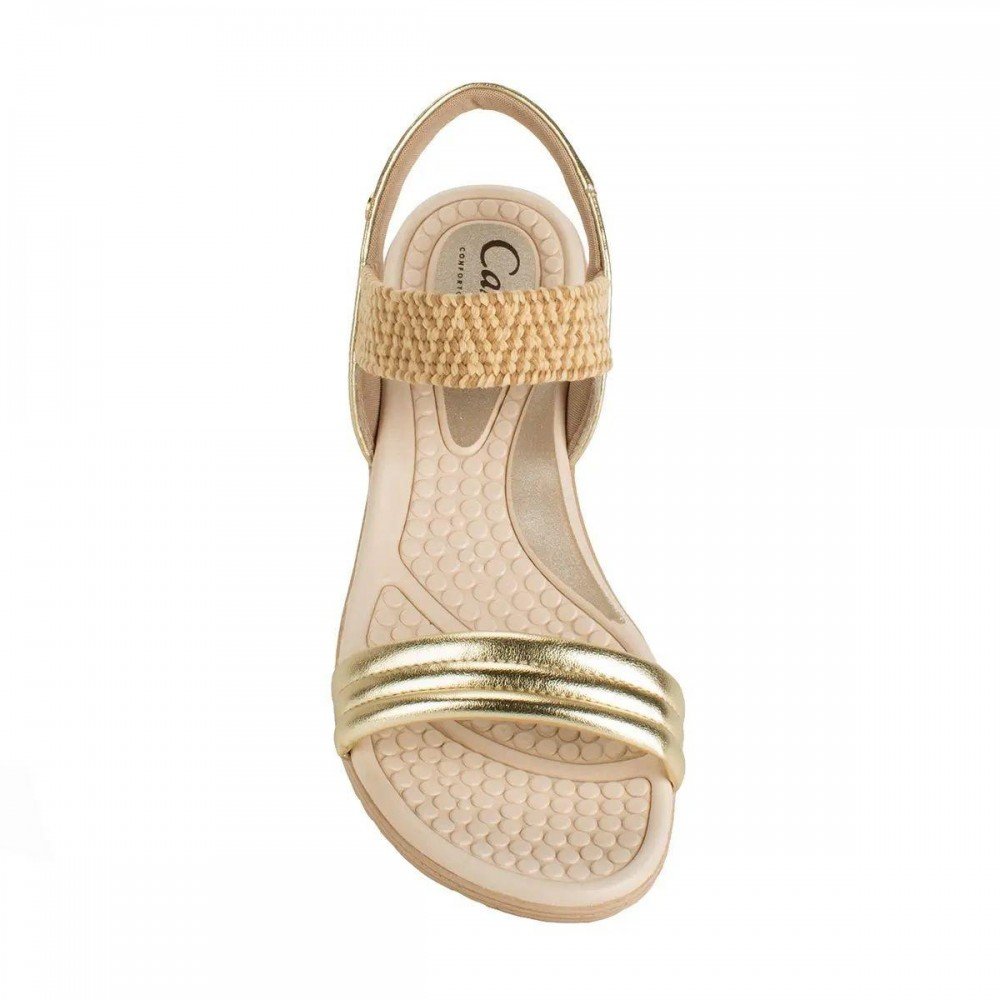Sandalia Campesí Ce161 Papete Feminino Dourado 6