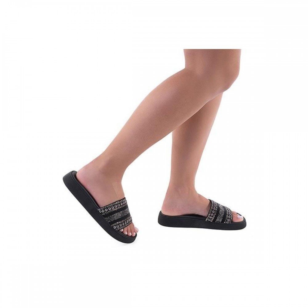 Chinelo Moleca 5469.141 Slide Feminino Preto 3