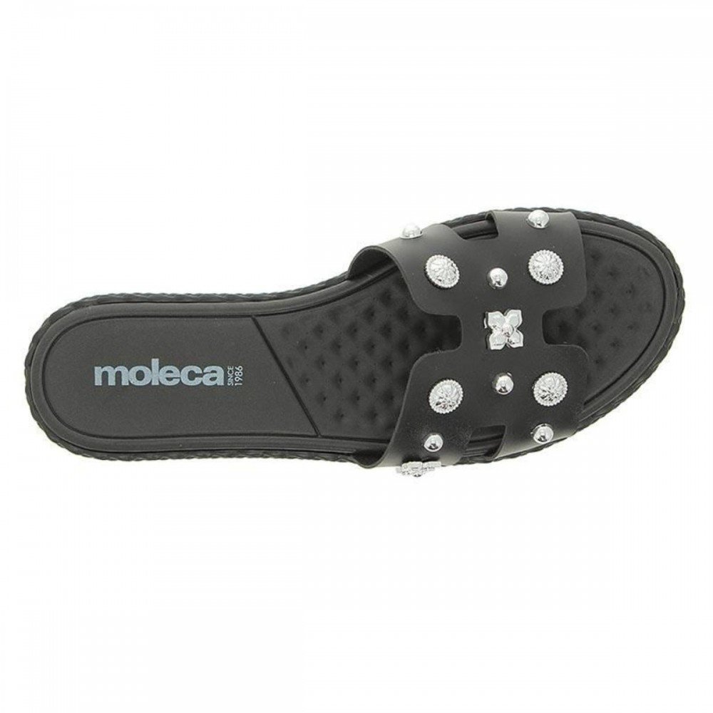 Chinelo Moleca 5452.254 Rasteira Slide Feminino Preto 5