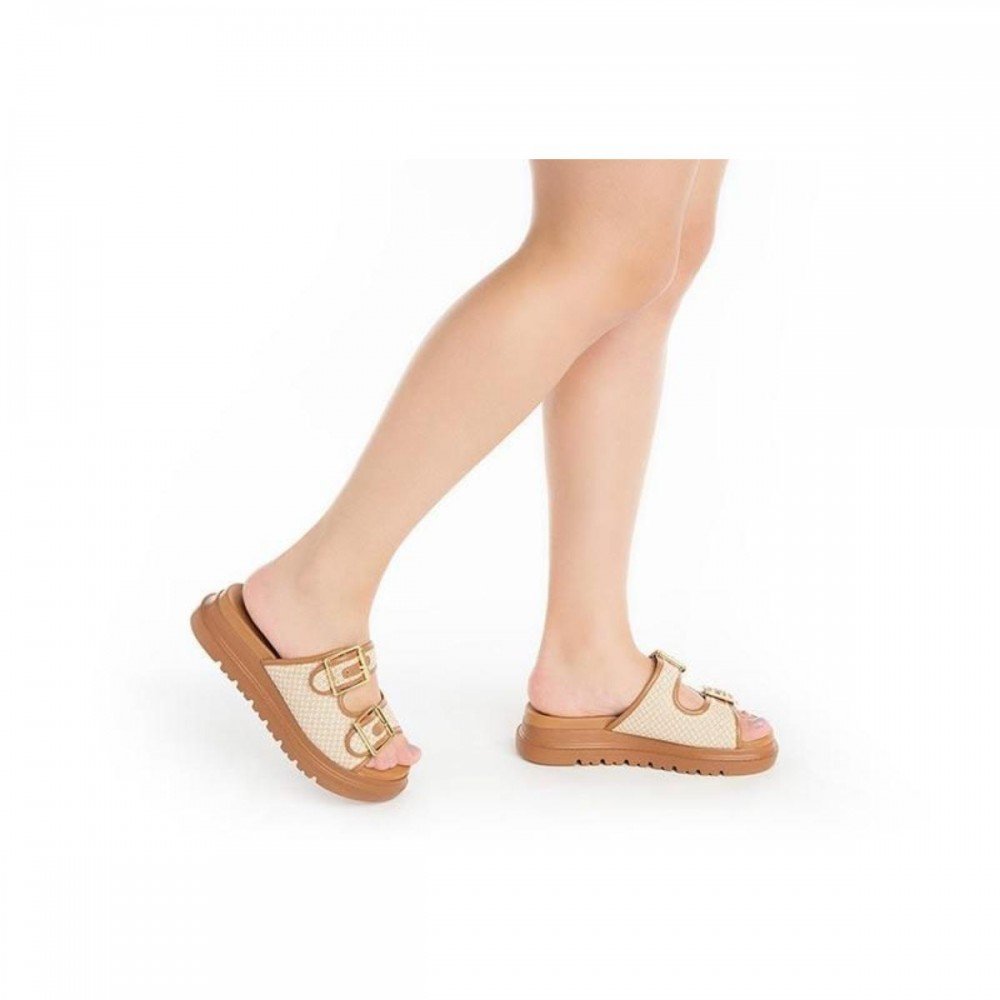 Chinelo Modare 7200.104 Flatform Feminino Camel 3