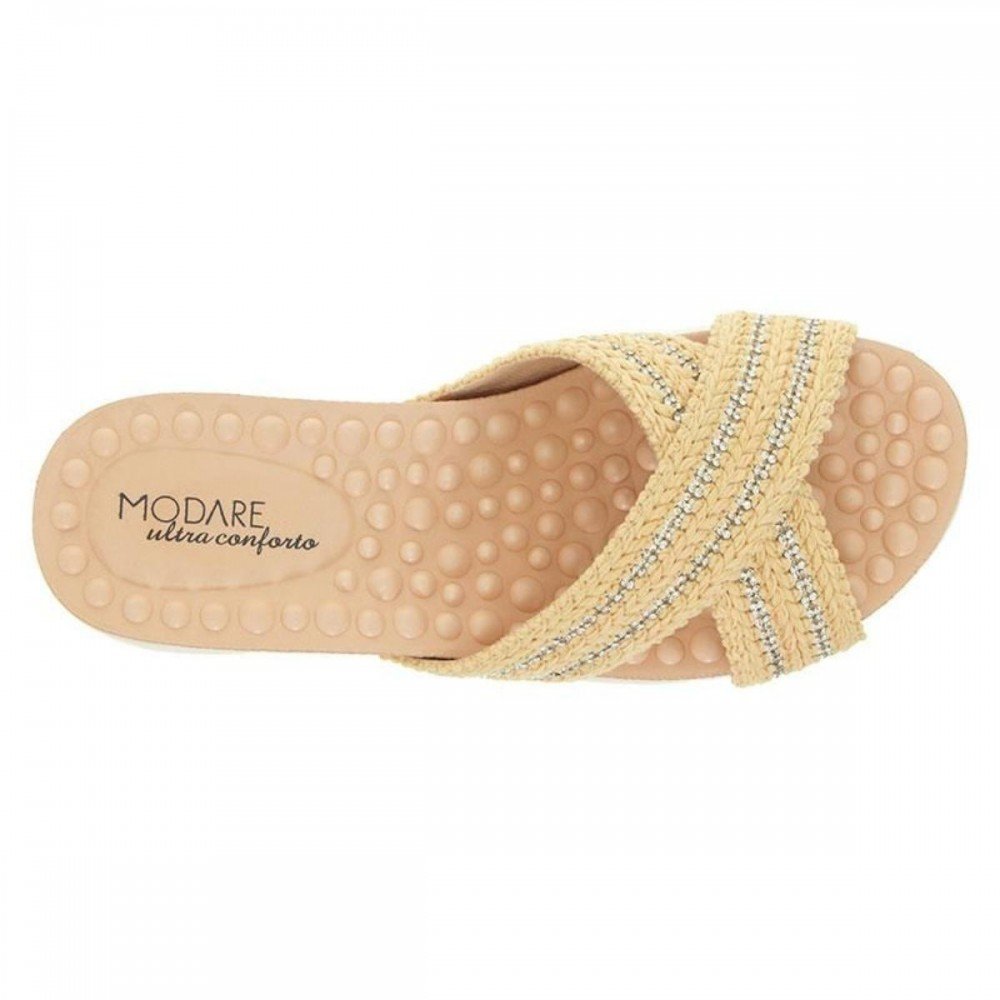 Chinelo Modare 7151.139 Anabela Feminino Bege 5