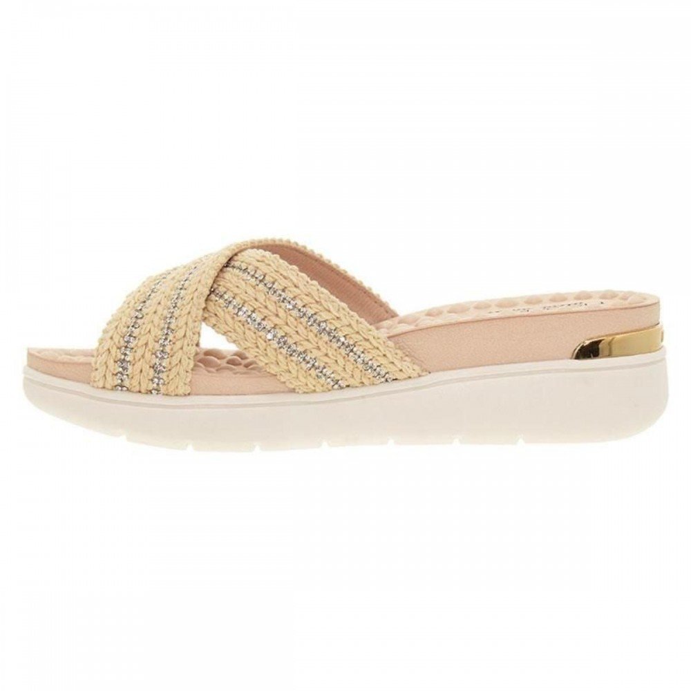 Chinelo Modare 7151.139 Anabela Feminino Bege 2