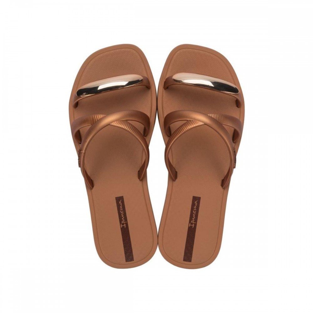 Chinelo Ipanema 27380 Metal Chic Slide Feminino Marrom 2