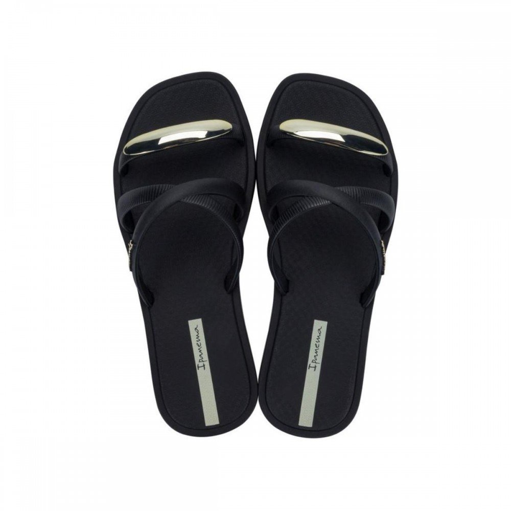 Chinelo Ipanema 27380 Metal Chic Slide Feminino Preto 2