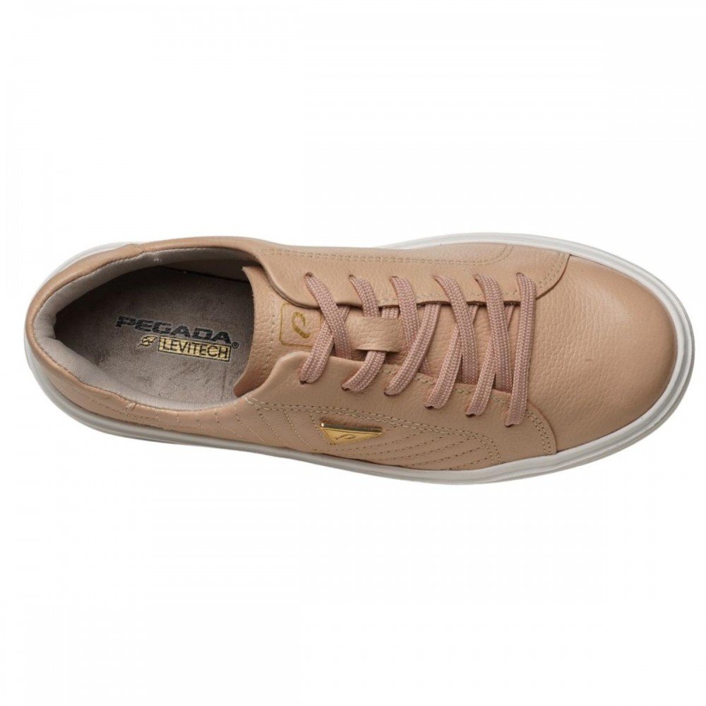 Tenis Pegada 211220-02 Flatform Feminino Bege 4