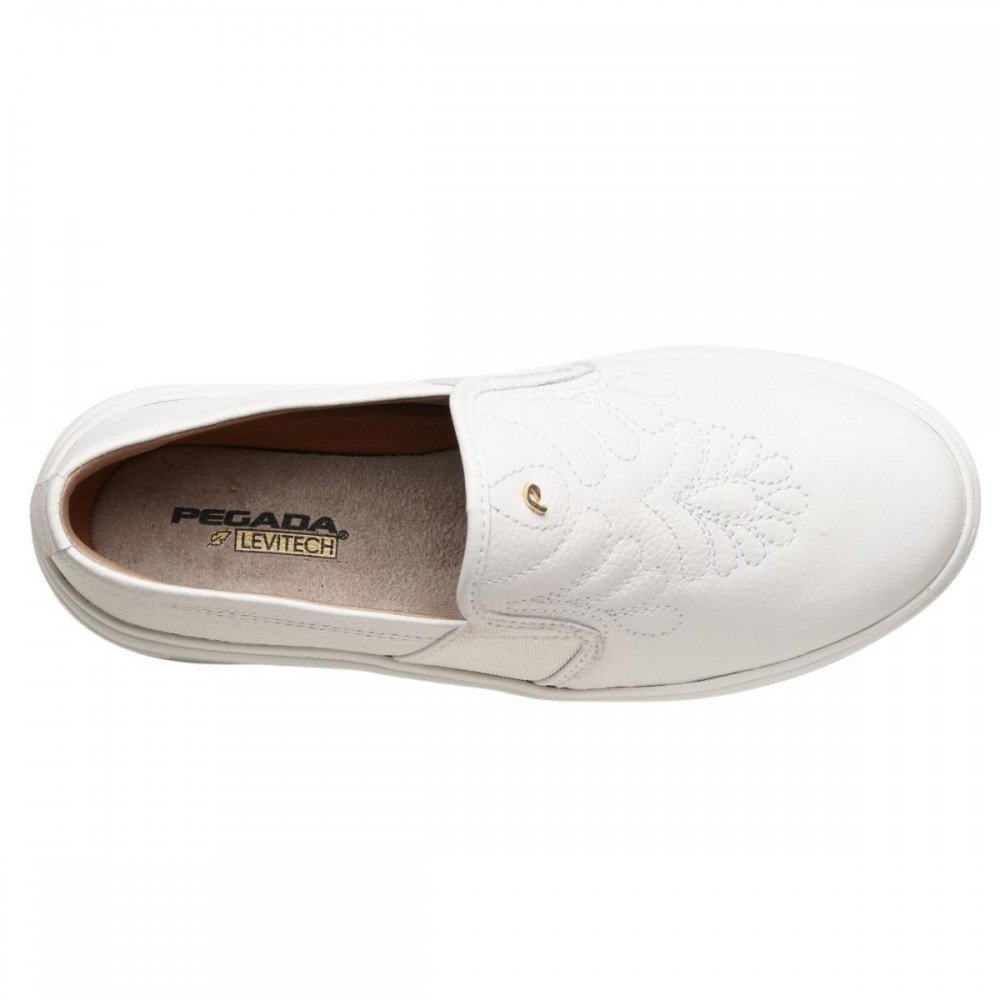 Tenis Pegada 213106-01 Slip On Feminino Branco 4
