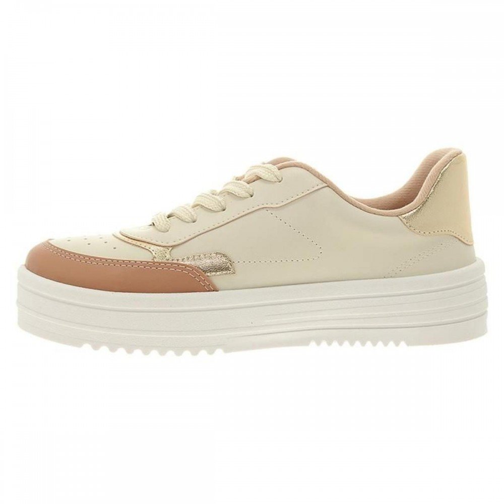 Tenis Moleca 5782.312 Flatform Feminino Off White 2