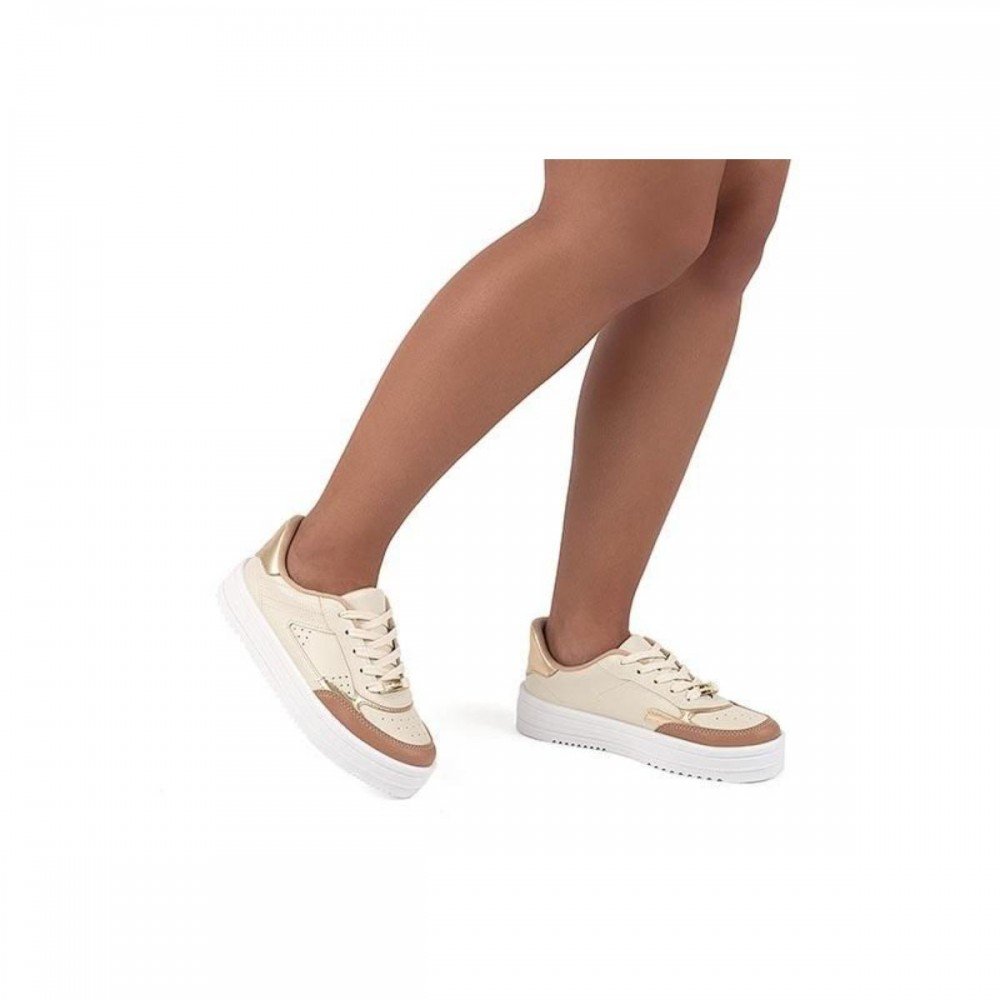 Tenis Moleca 5782.312 Flatform Feminino Off White 3