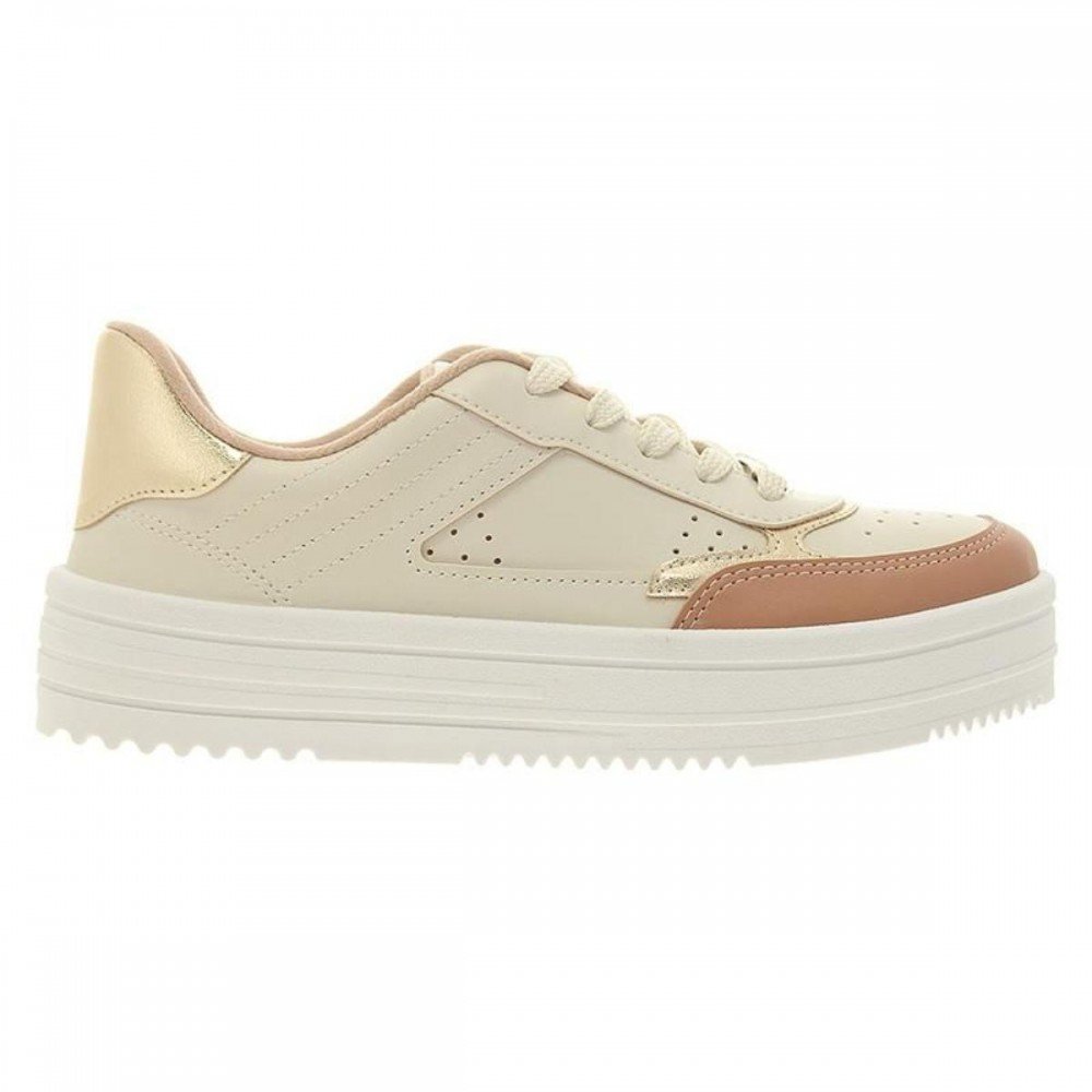 Tenis Moleca 5782.312 Flatform Feminino Off White 6