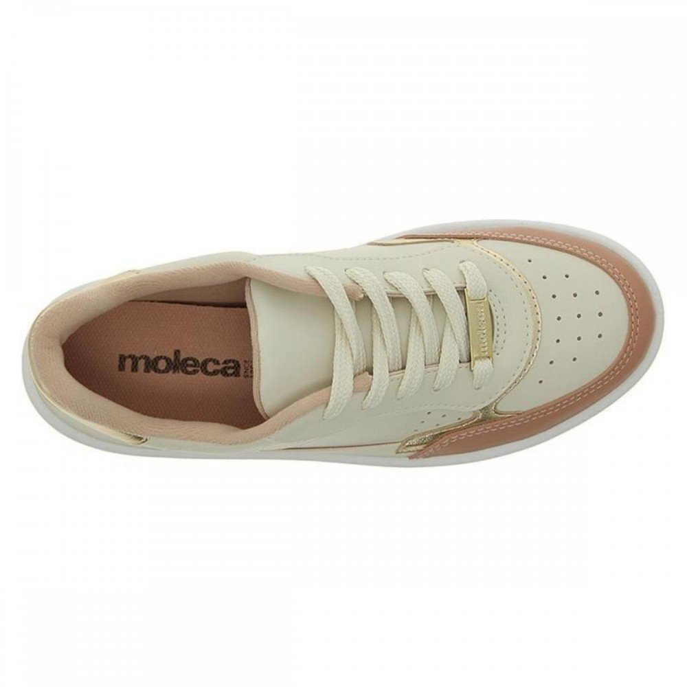 Tenis Moleca 5782.312 Flatform Feminino Off White 7