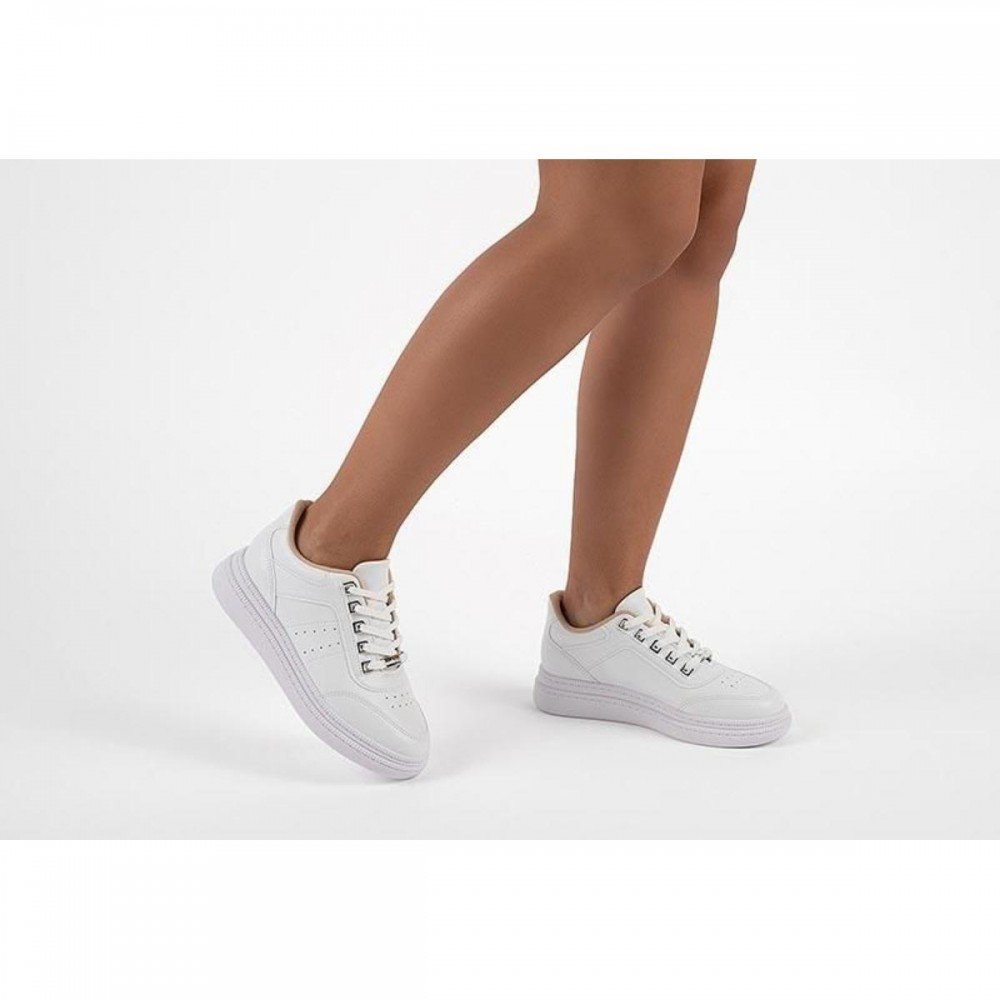 Tenis Moleca 5816.104 Flatform Feminino Branco 3