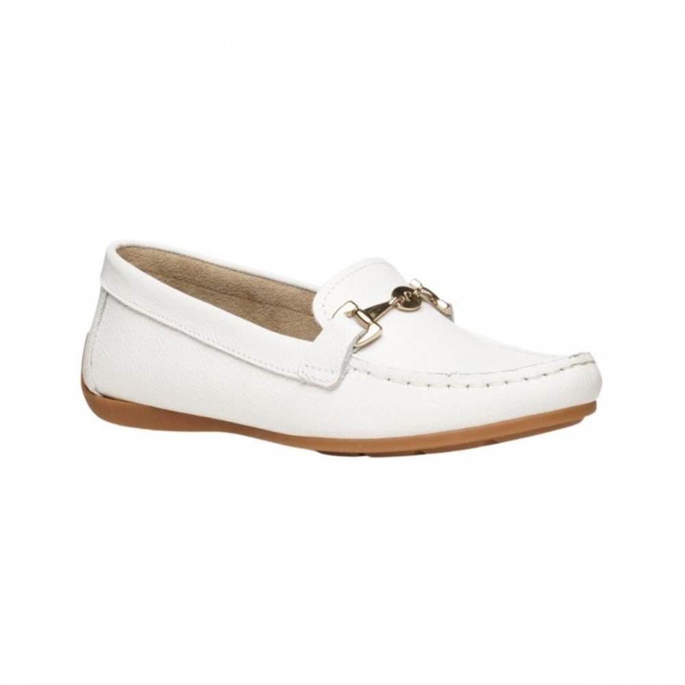 Sapato Pegada 249007-01 Mocassim Feminino Branco 3
