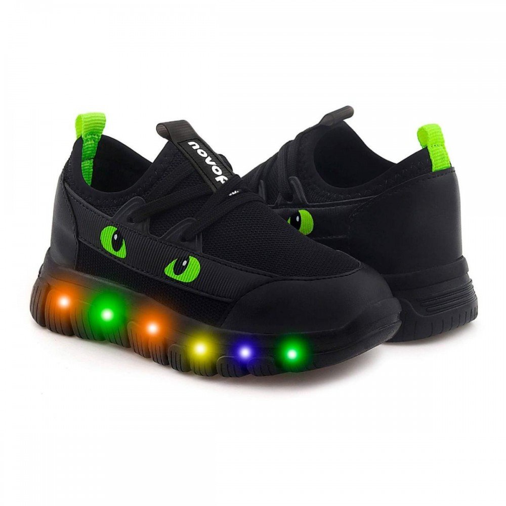 Tenis Novopé 99001376 3 Dino Led Infantil