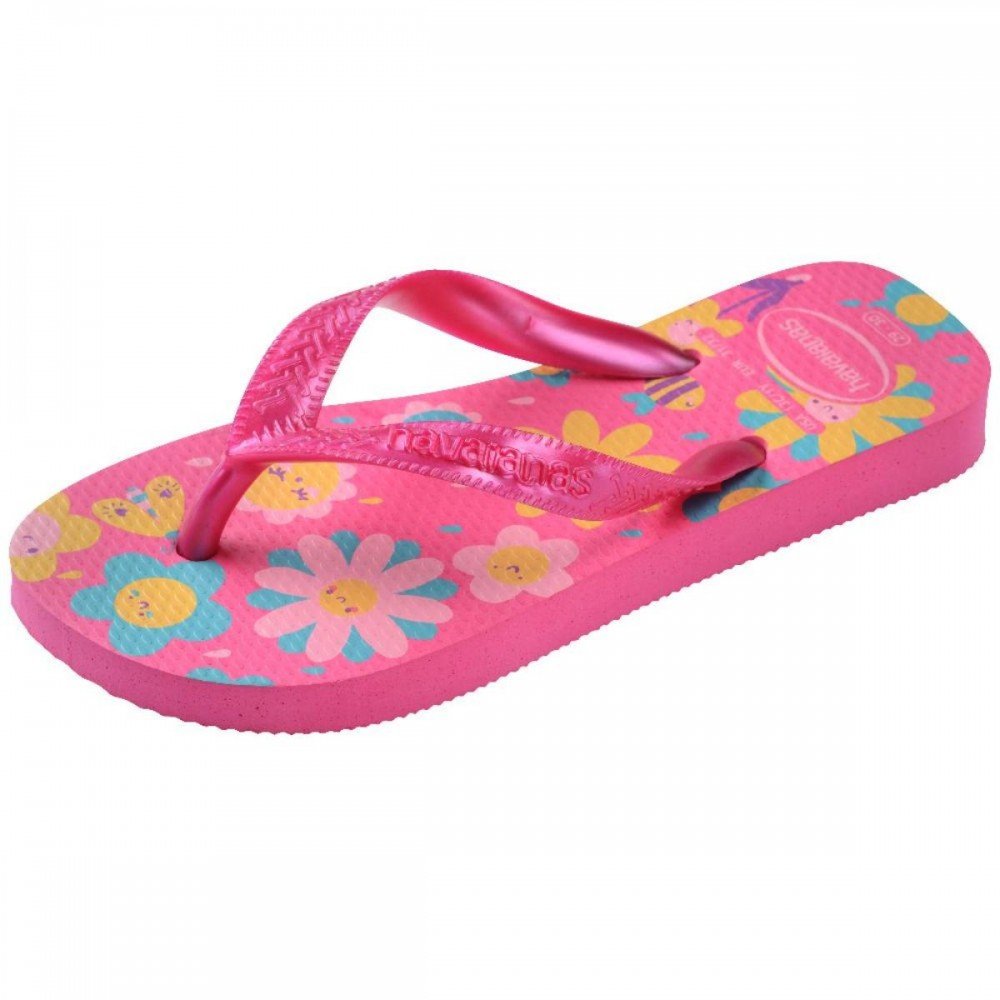 Chinelo Havaianas Kids Flores 4000052293 Rosa 5