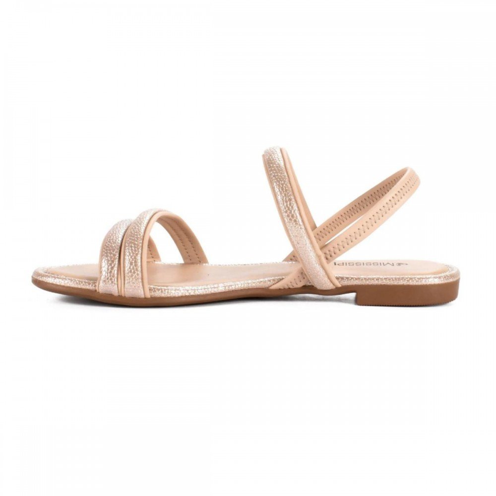Sandalia Mississipi Mf652 Rasteira Feminino Dourado 4