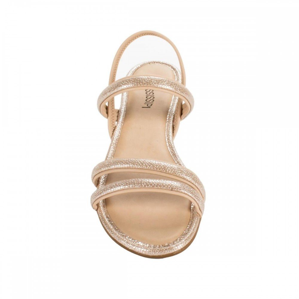 Sandalia Mississipi Mf652 Rasteira Feminino Dourado 6