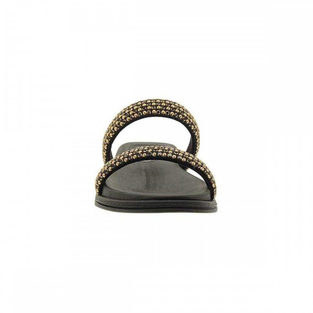 Chinelo Beira Rio 8488.122.30000 Papete Feminino Preto/Dourado 4