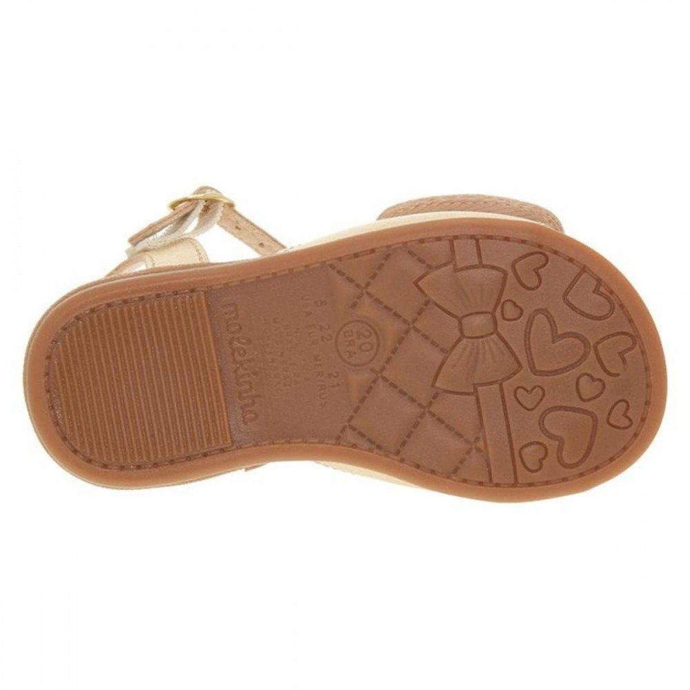 Sandalia Molekinha 2743.103 Infantil Dourado 7