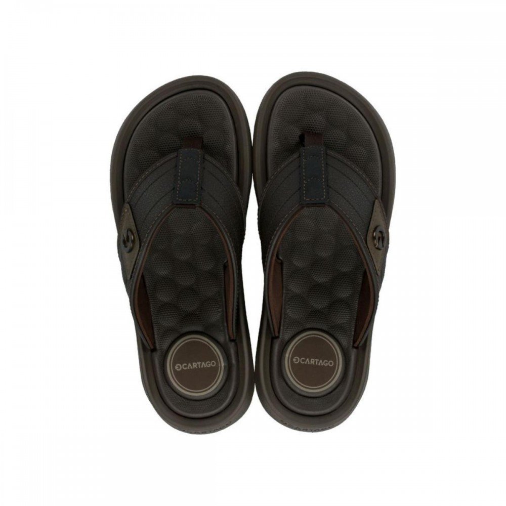 Chinelo Cartago 12536 Santorini Masculino Marrom 3