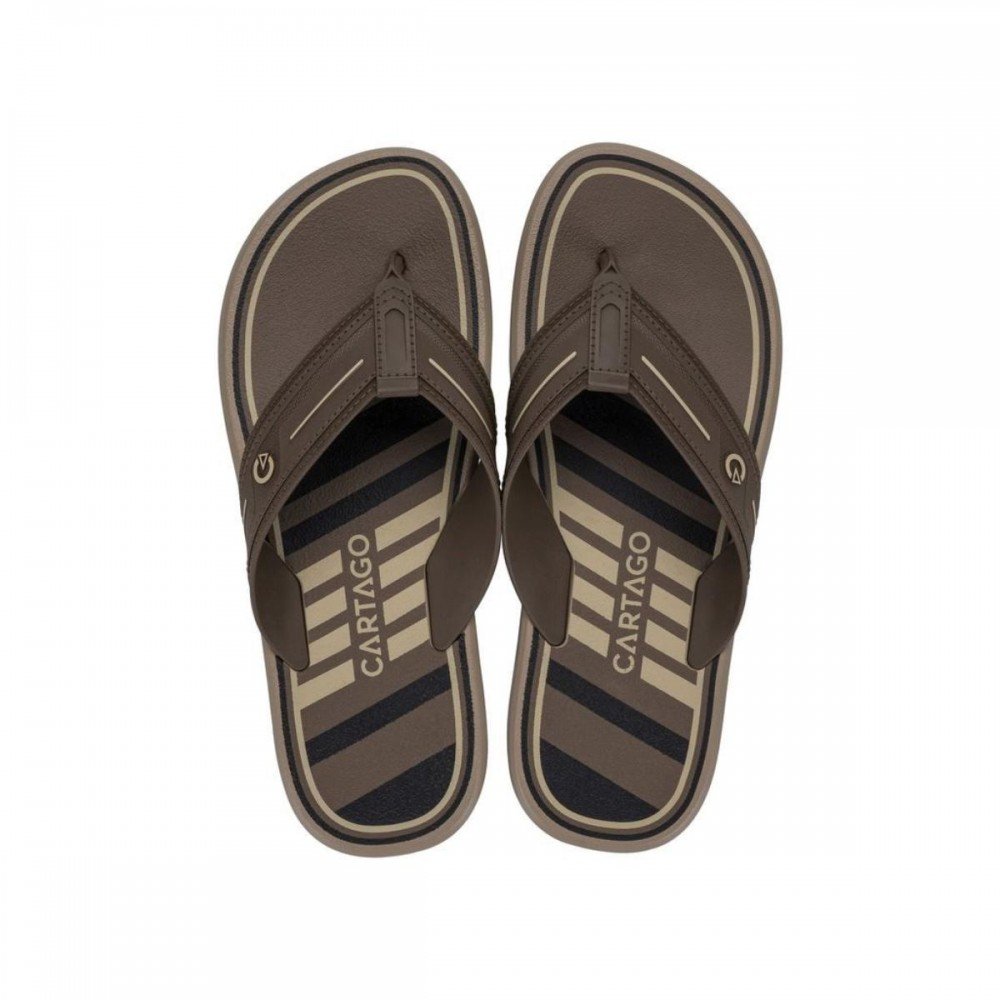 Chinelo Cartago 12572 Palermo Masculino Marrom 3