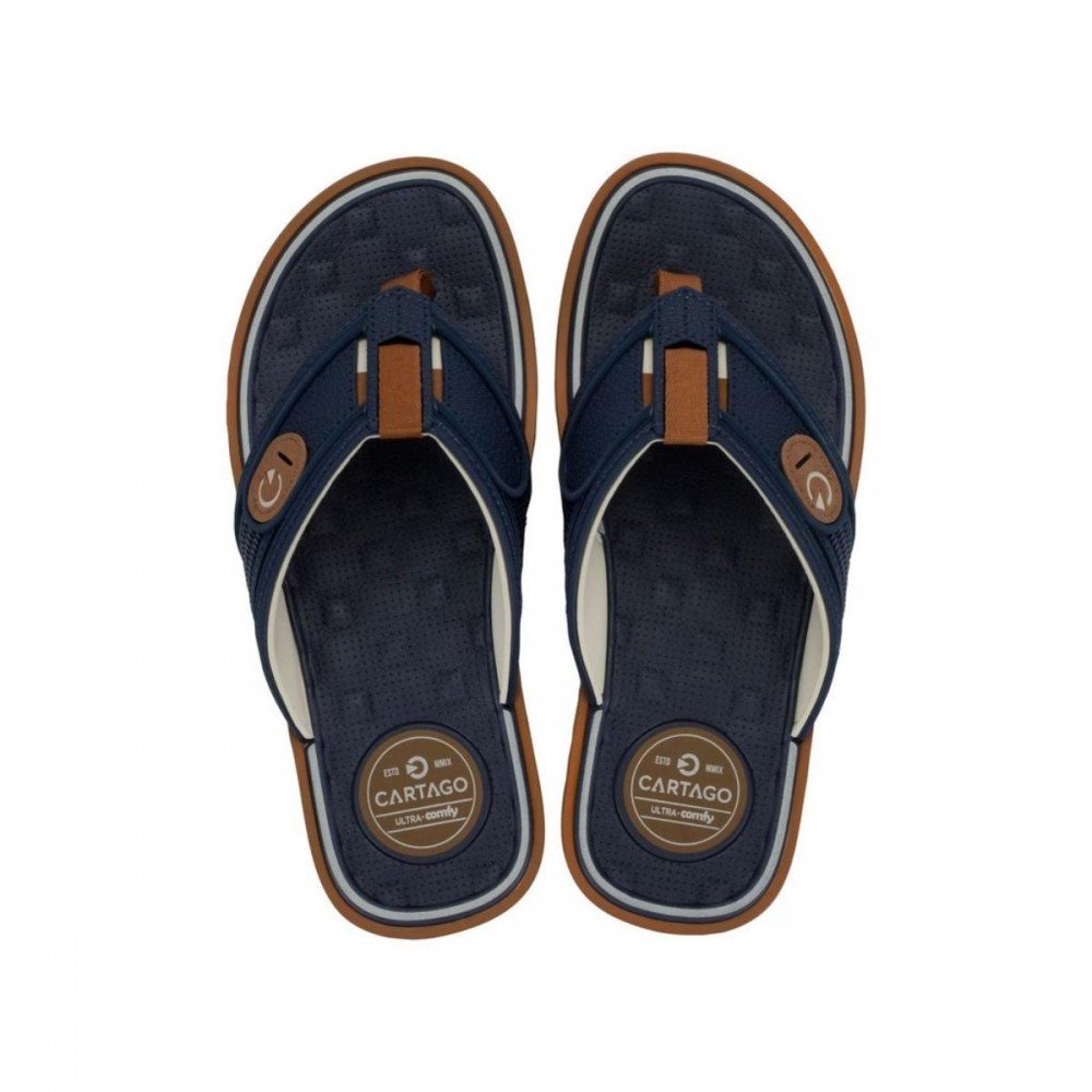 Chinelo Cartago 12531 Lyon iv Dedo Masculino Azul Marinho 3