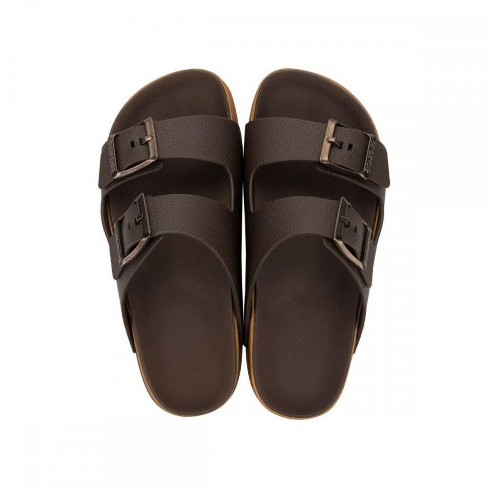 Chinelo Cartago 12501 Milao Plis Slide Marrom 3