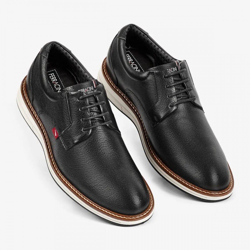 Sapato Ferracini 6152-675l Kingston Preto 2