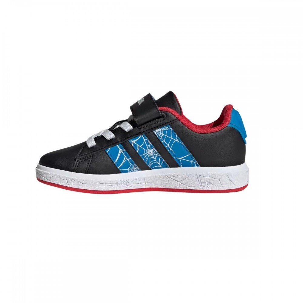 Tenis Adidas Grand Court Spider Man Jq8073 Infantil Preto 2