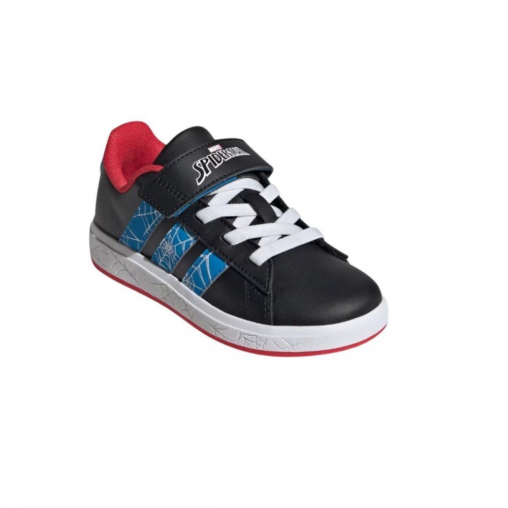 Tenis Adidas Grand Court Spider Man Jq8073 Infantil Preto 3