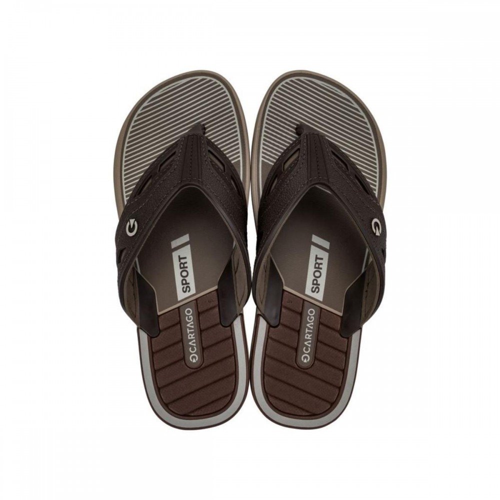 Chinelo Cartago 12158bm Dallas Dedo Masculino Marrom 2