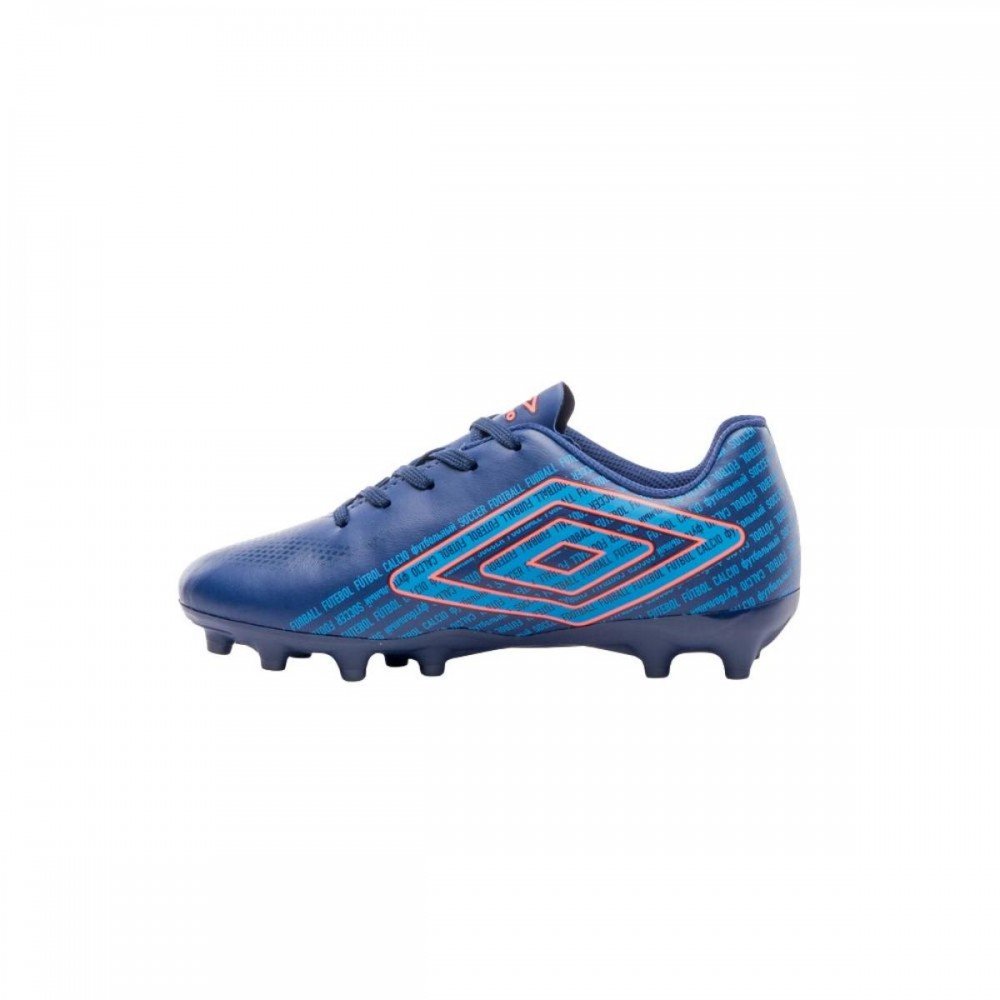 Chuteira Umbro Football Jr 730 Campo Infantil Azul 2