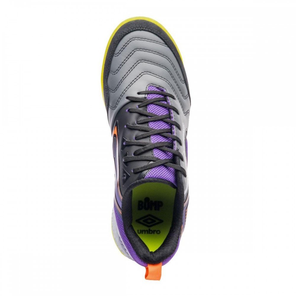 Chuteira Umbro Pro 5 Bump 810 Futsal Indoor Cinza/Roxo 4
