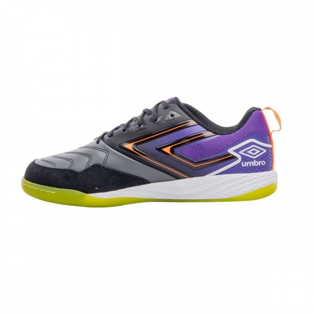 Chuteira Umbro Pro 5 Bump 810 Futsal Indoor Cinza/Roxo 2