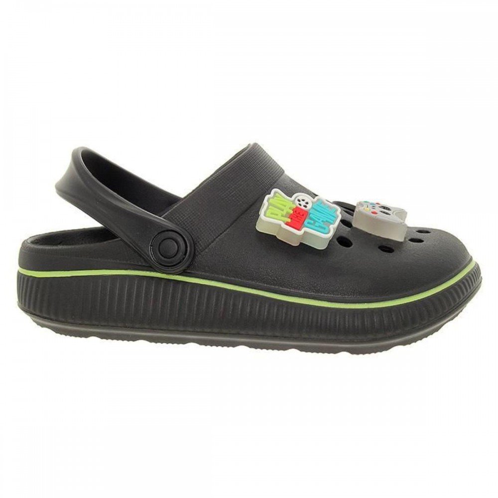 Sandalia Molekinho 2874.407 Led Babucha Clog Infantil Preto 3