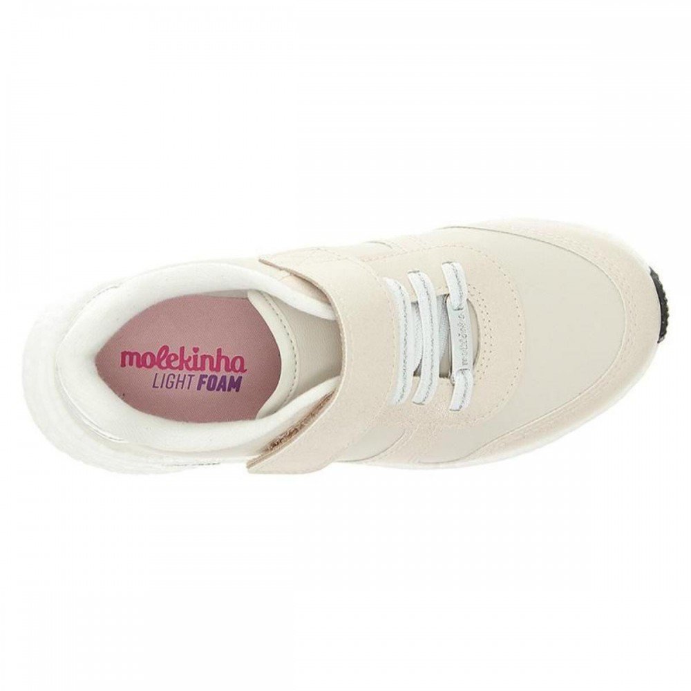 Tenis Molekinha 2580.111 Menina Infantil Off White 2