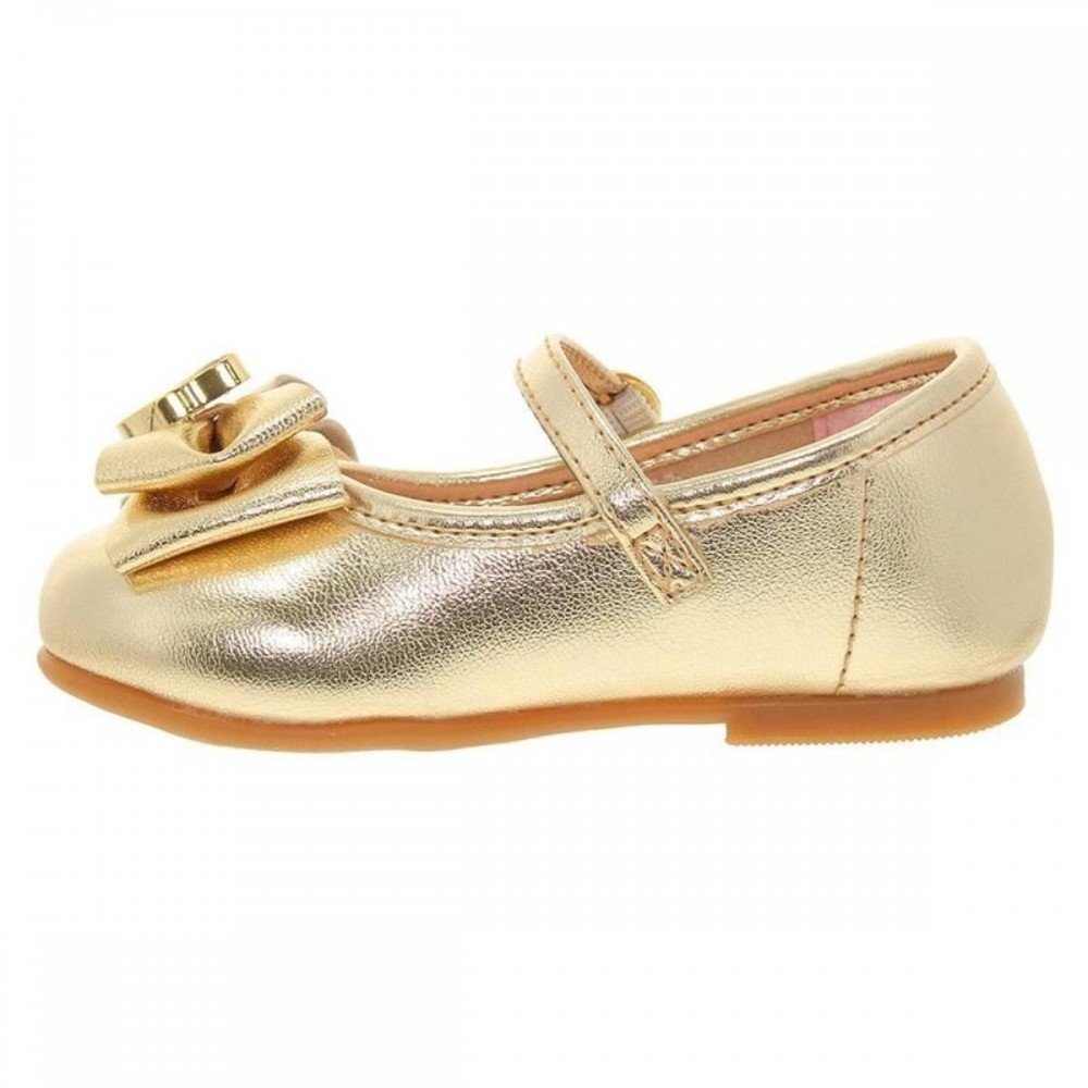 Sapatilha Molekinha 2106.1078 Dourado Menina Infantil Dourado 2