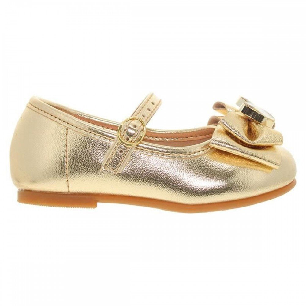 Sapatilha Molekinha 2106.1078 Dourado Menina Infantil Dourado 3