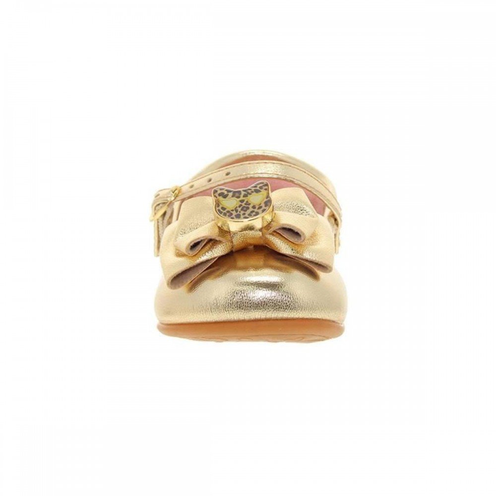 Sapatilha Molekinha 2106.1078 Dourado Menina Infantil Dourado 4