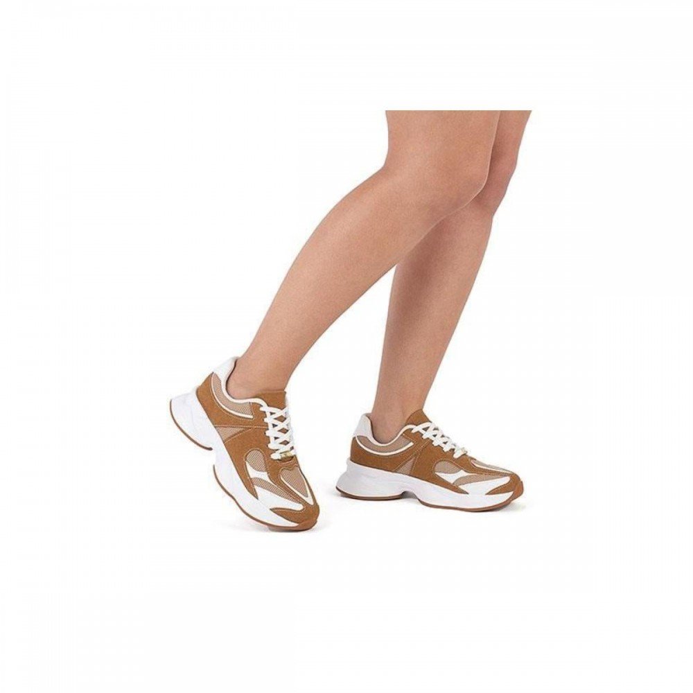 Tenis Vizzano 1478.100 Chunky Camurça Feminino Marrom 3