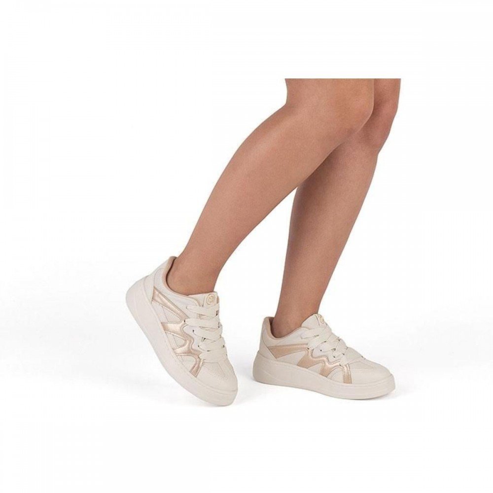 Tenis Modare 7402.109 Flatform Anabela Feminino Off White 2