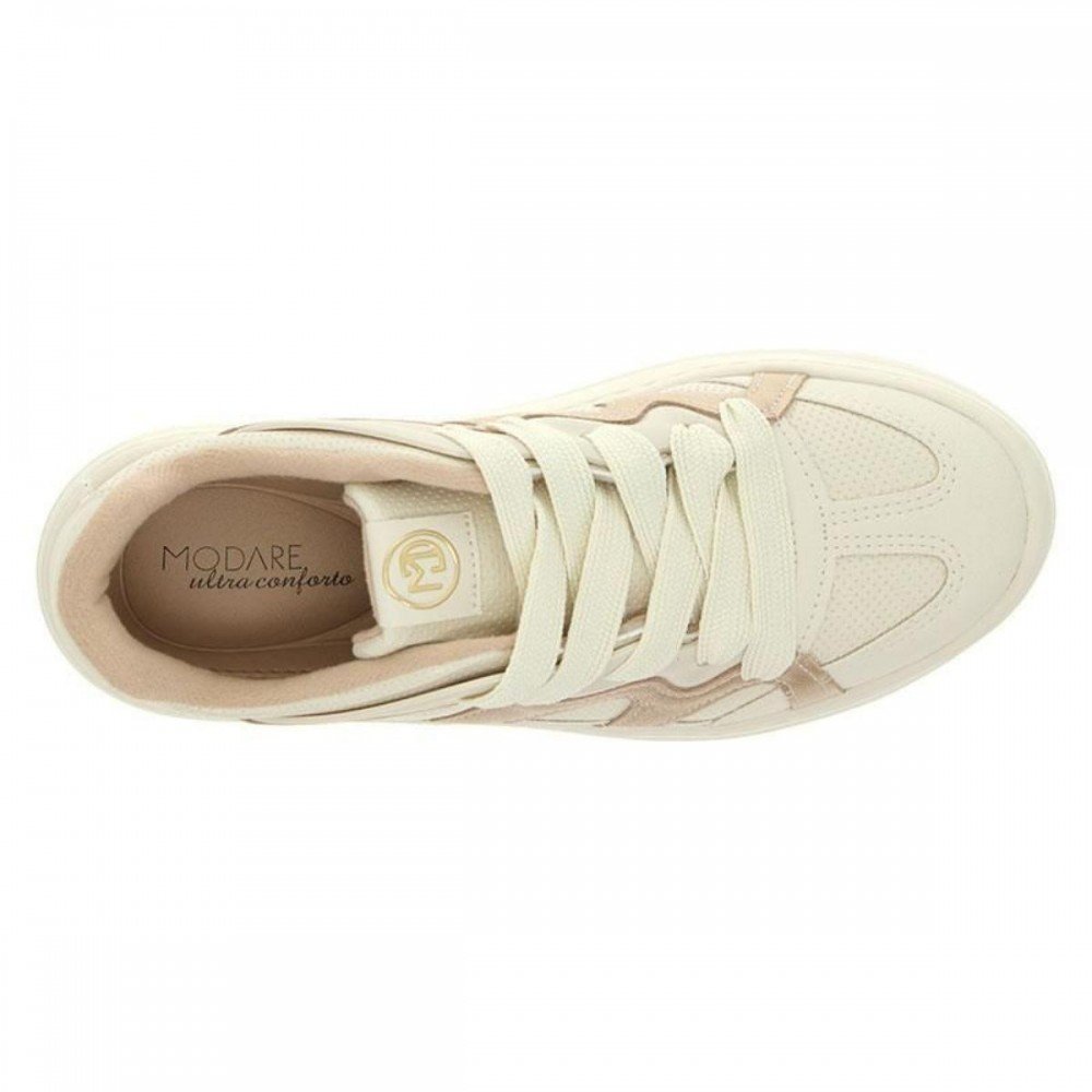Tenis Modare 7402.109 Flatform Anabela Feminino Off White 3
