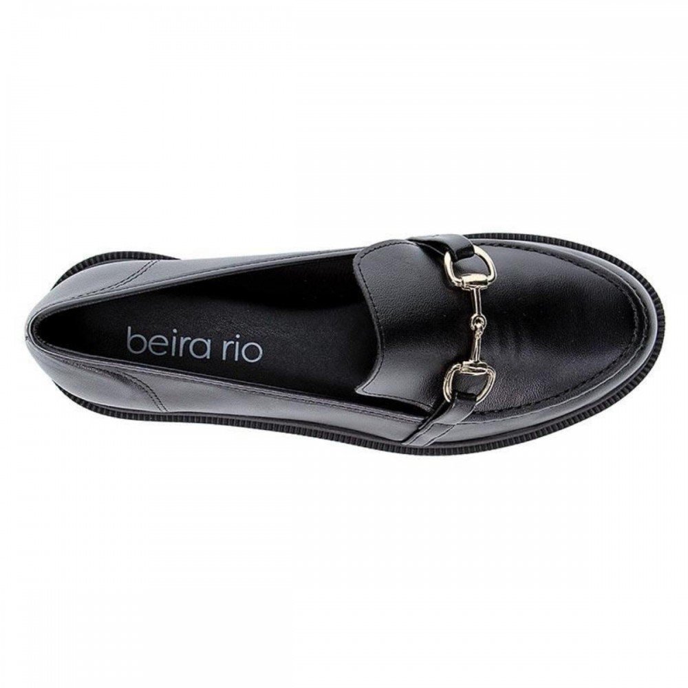 Sapato Beira Rio 4283.104 Loafer Feminino Preto 4