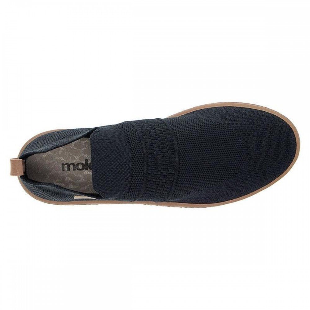 Tenis Moleca 5712.236 Slip On Calce Fácil Knit Feminino Preto 5