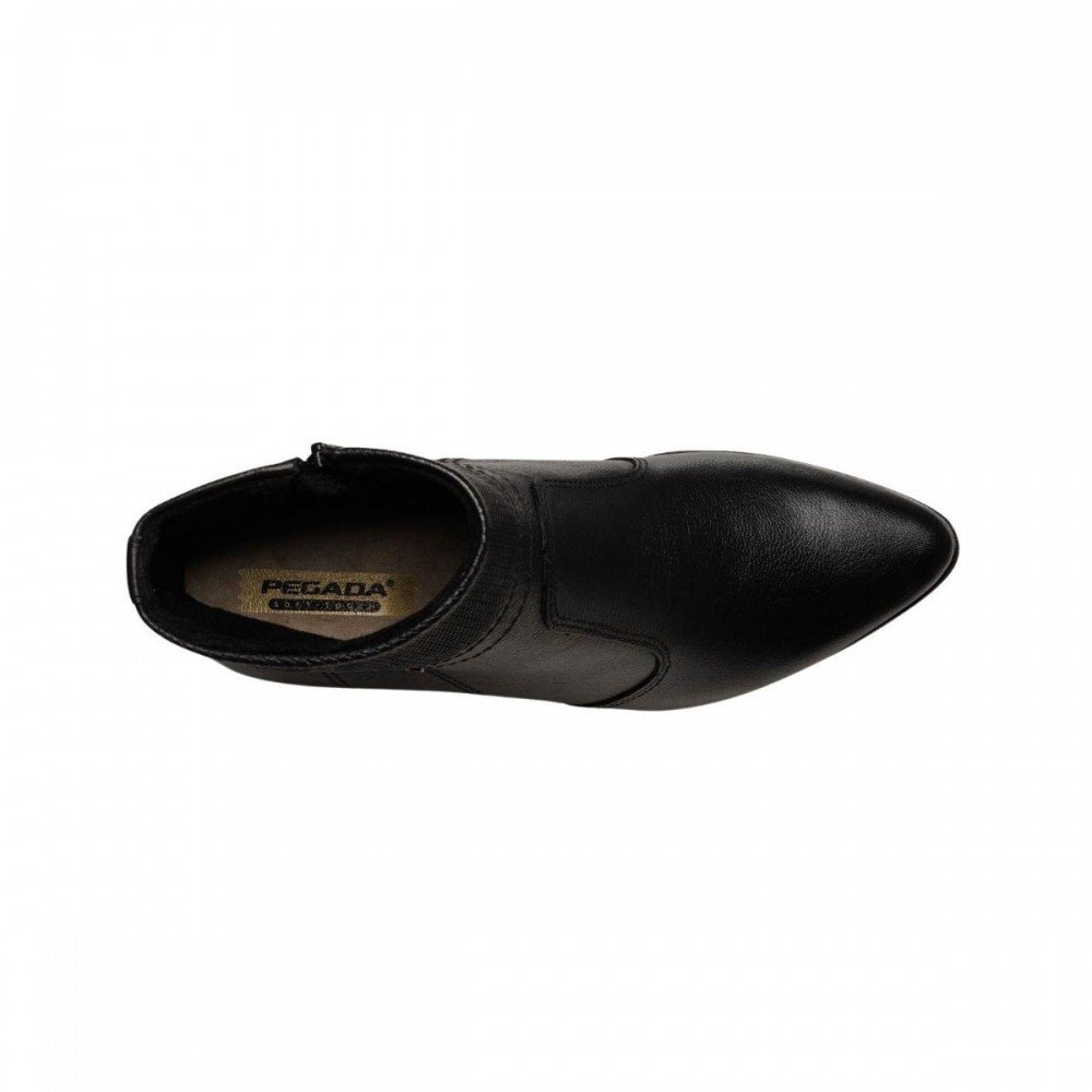 Bota Pegada 280906-05 Salto Bloco Cano Curto Feminino Preto 4