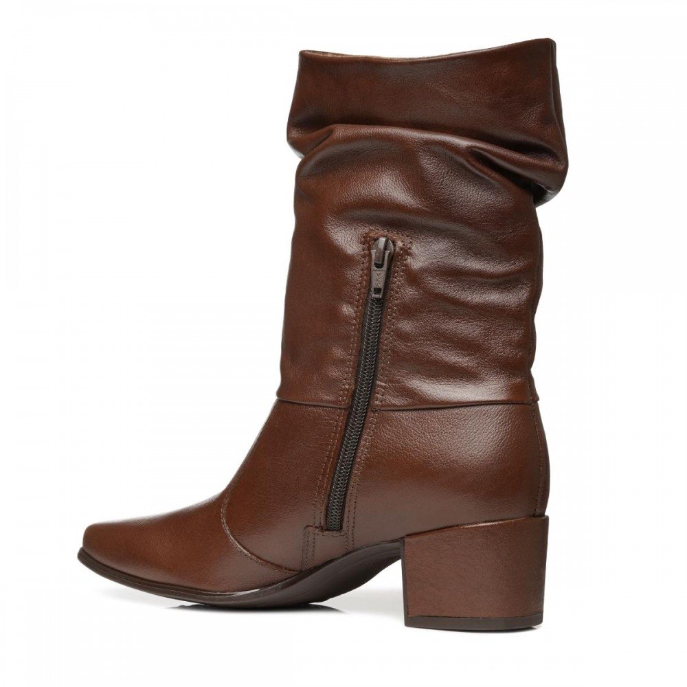 Bota Pegada 280901-01 Cano Médio Salto Grosso Feminino Marrom 2