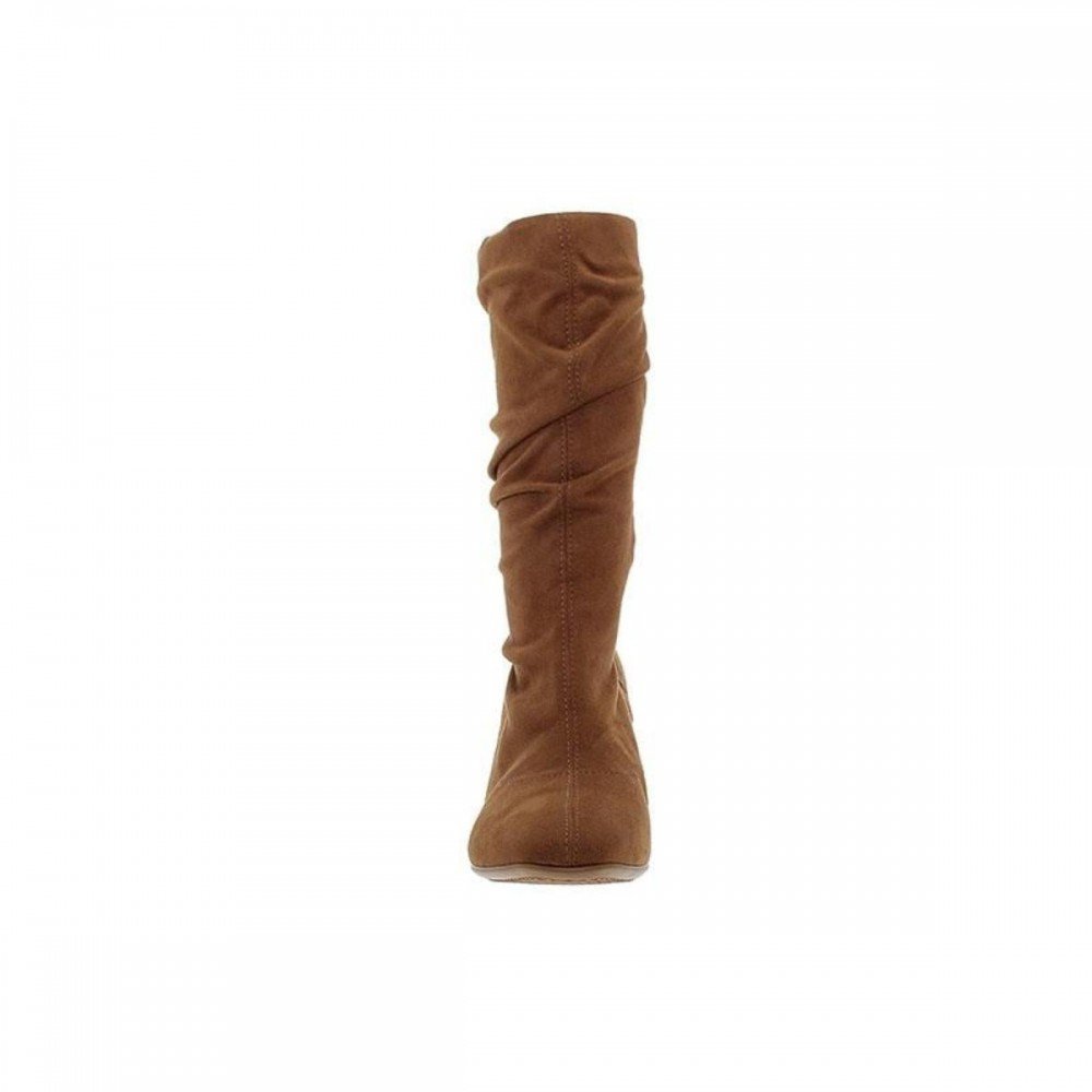 Bota Beira Rio 9076.112 Salto Bloco Camurça Feminino Caramelo 5