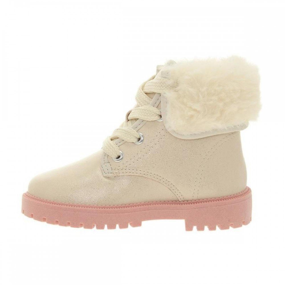 Bota Molekinha 2126.524.31220 Coturno Menina Infantil Off White 2